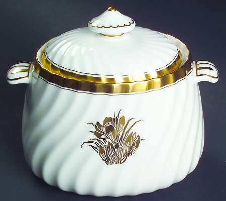 Gold Crocus Sugar Bowl & Lid