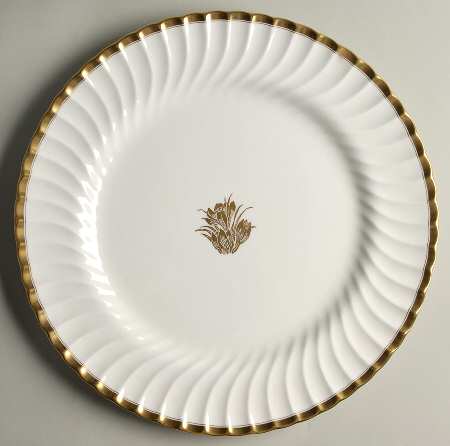 Gold Crocus Large Chop Plate (Round Platter)
