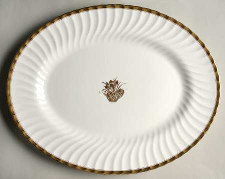 Gold Crocus 18" Oval Serving Platter