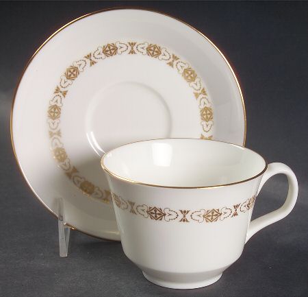 Golden Diadem Flat Cup & Saucer Set