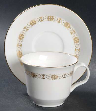 Golden Diadem Footed Demitasse Cup & Saucer Set