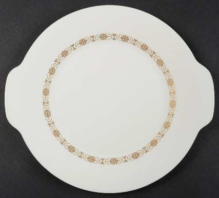 Golden Diadem Handled Cake Plate