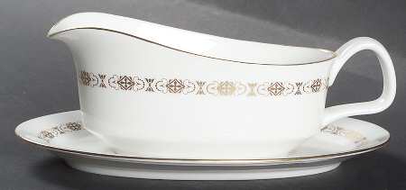 Golden Diadem Gravy Boat & Underplate