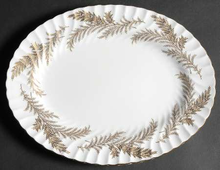 Golden Fern 12" Oval Serving Platter