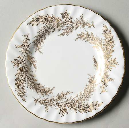 Golden Fern Bread & Butter Plate