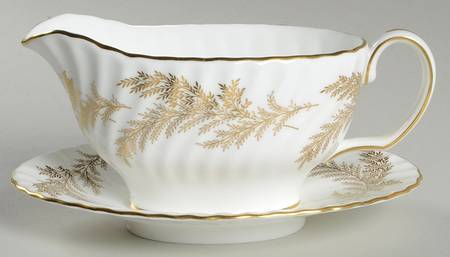 Golden Fern Gravy Boat & Underplate