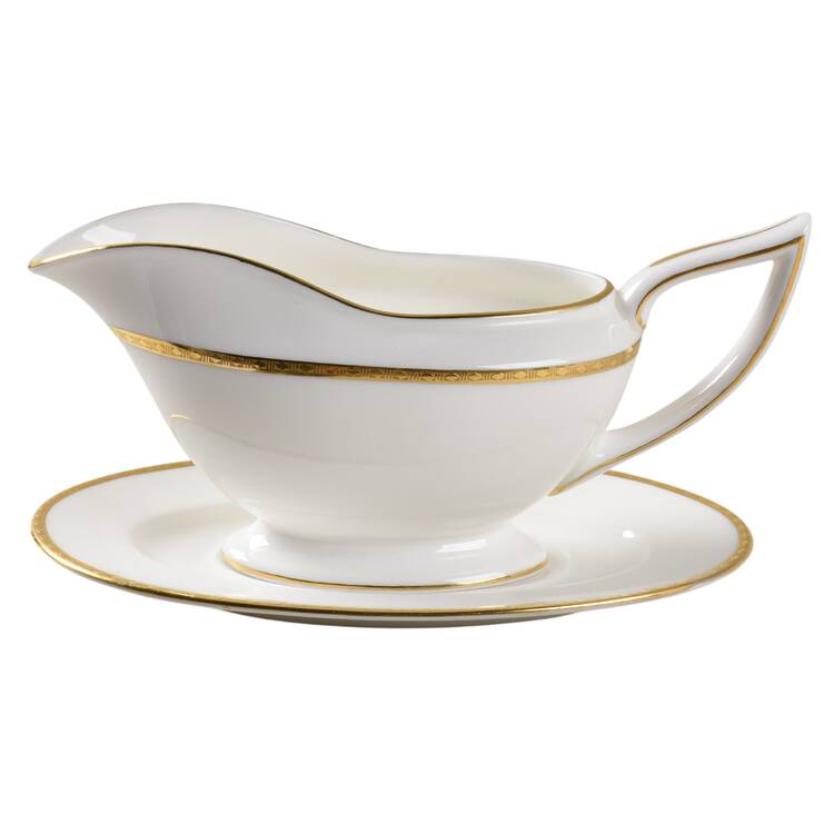 Golden Heritage Gravy Boat & Underplate by Minton
