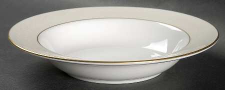 Gold Laurel Rim Soup Bowl