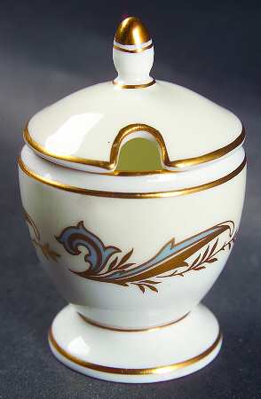Gold Laurentian Mustard Jar & Lid