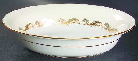 Gold Laurentian 10" Oval Vegetable Bowl
