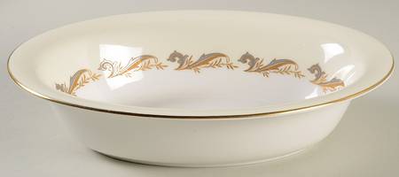 Gold Laurentian 10" Oval Vegetable Bowl