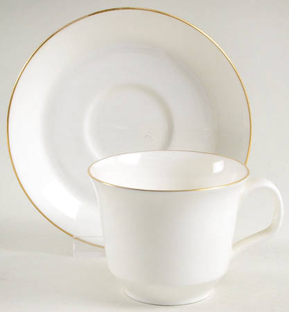 Gold Monarch Flat Demitasse Cup & Saucer Set