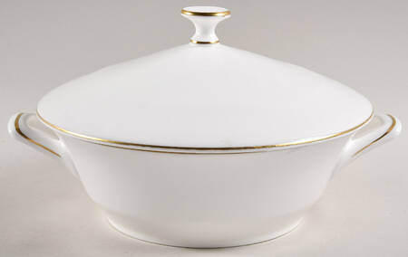 Gold Monarch Round Covered Vegetable