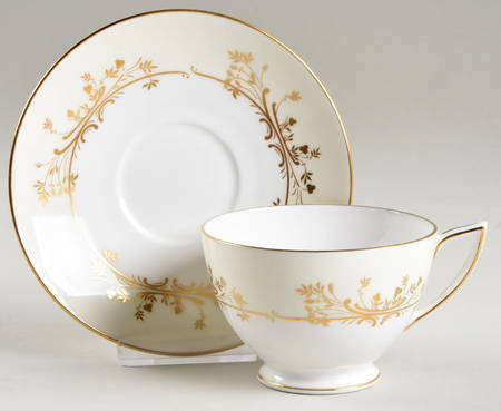 Gold Pandora Footed Cup & Saucer Set