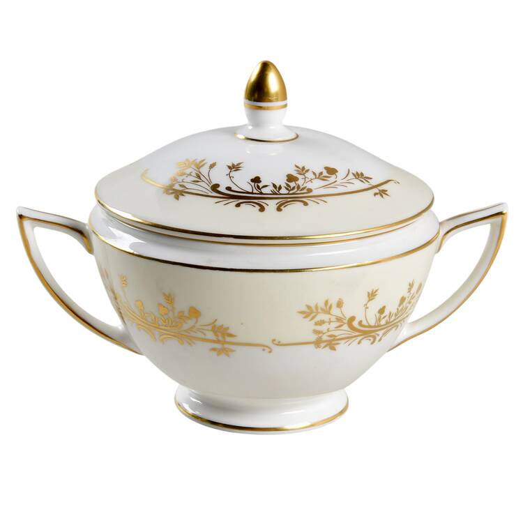 Gold Pandora Sugar Bowl & Lid