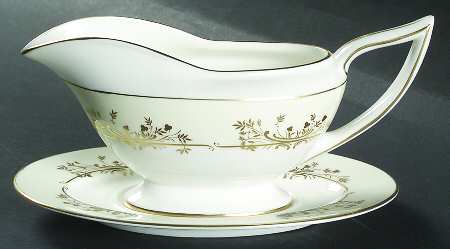 Gold Pandora Gravy Boat & Underplate