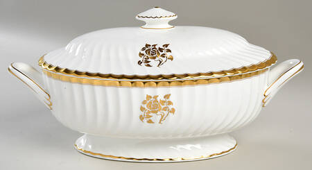 Gold Rose Tureen &  Lid by Minton