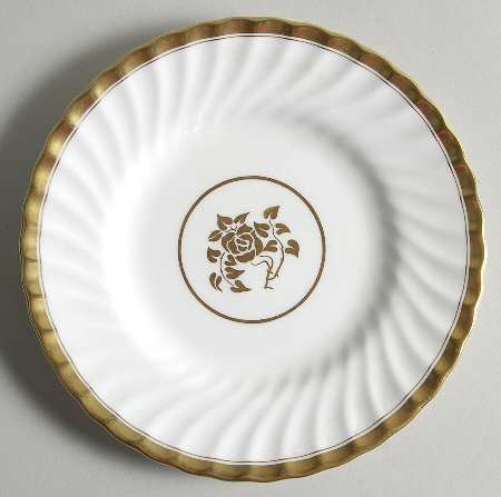 Gold Rose Dessert/Pie Plate