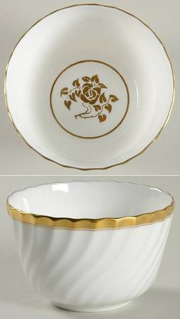 Gold Rose Mini Open Sugar Bowl