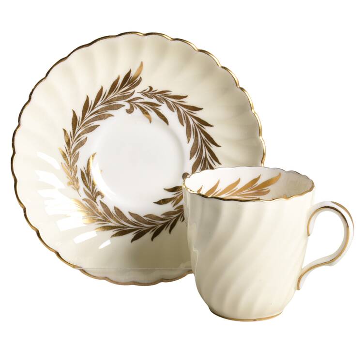 Golden Symphony Flat Demitasse Cup & Saucer Set