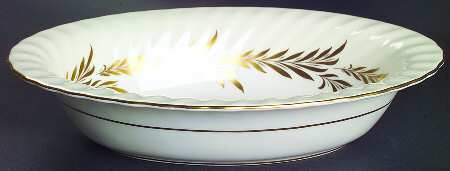 Golden Symphony 10" Oval Vegetable Bowl