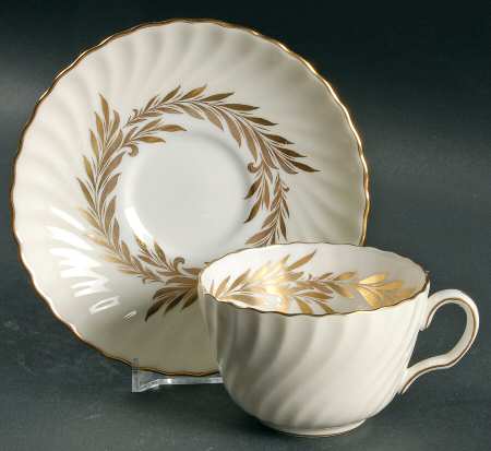 Golden Symphony Flat Cup & Saucer Set