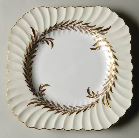 Golden Symphony Square Luncheon Plate