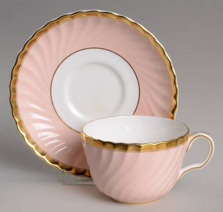 Granada Pink Flat Cup & Saucer Set