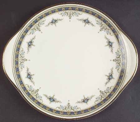 Grasmere Blue Handled Cake Plate
