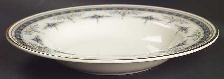 Grasmere Blue Large Rim Soup Bowl