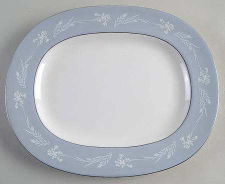 Grey Cameo 13" Oval Serving Platter