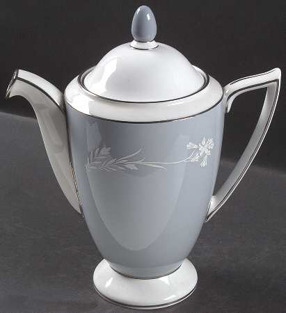 Grey Cameo Coffee Pot & Lid