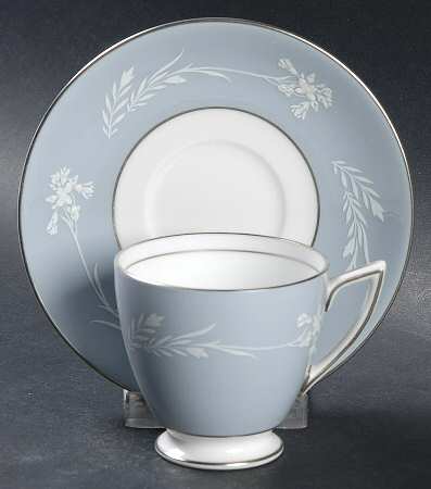 Grey Cameo Footed Demitasse Cup & Saucer Set
