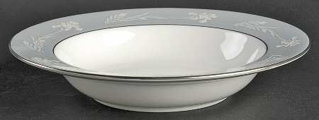 Grey Cameo Rim Soup Bowl