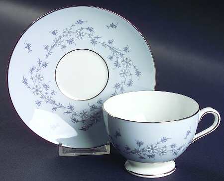 Grey Mist Footed Cup & Saucer Set