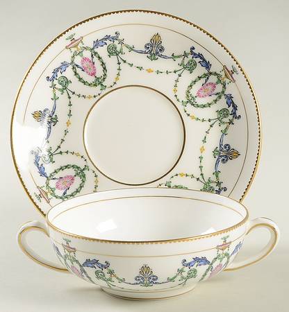 H2581 Flat Cream Soup Bowl & Saucer Set