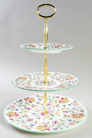 Haddon Hall 13 7/8"-14 1/4" 3-Tiered Serving Tray(DP,SP,BB) HC