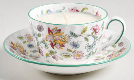 Haddon Hall Scented Cup & Saucer Candle-Vanilla  HC