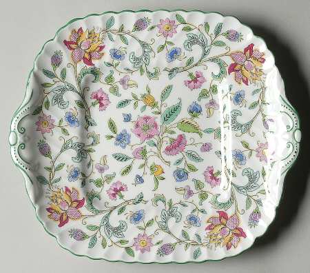Haddon Hall Square Handled Cake Plate