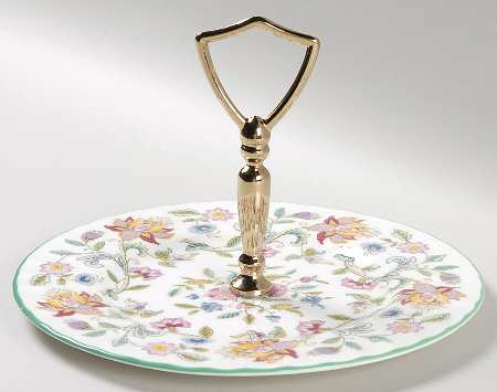 Haddon Hall Round Serving Plate with Handle (SP)