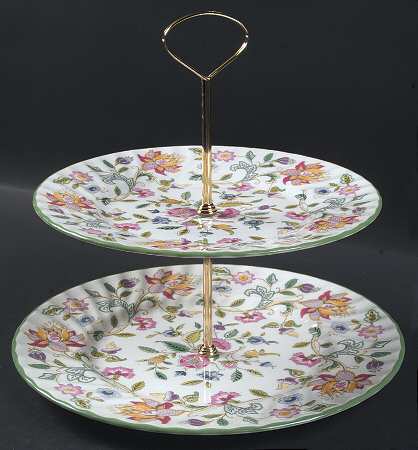 Haddon Hall 2-Tiered Serving Tray (Dinner & Luncheon Plates)