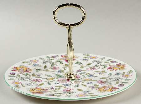 Haddon Hall Round Serving Plate with Handle (LP)