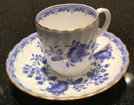 Hardwicke Hall Flat Demitasse Cup & Saucer Set