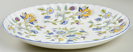 Haddon Hall Blue (Blue Trim) 11" Pasta Serving Bowl by Minton
