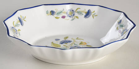 Haddon Hall Blue (Blue Trim) Oval Sweet Meat Dish