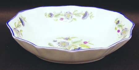 Haddon Hall Blue (Blue Trim) Oval Sweet Meat Dish