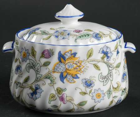 Haddon Hall Blue (Blue Trim) Mini Sugar Bowl & Lid