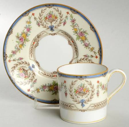 Hampshire Multicolor Flat Demitasse Cup & Saucer Set