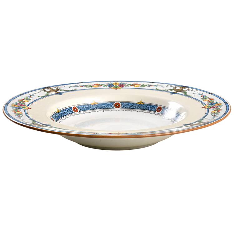 Helena Blue Rim Soup Bowl