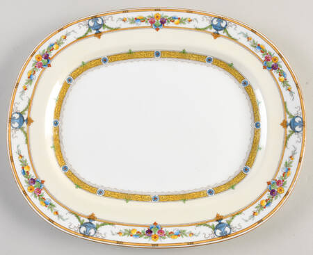 Helena Yellow (Dark) 13" Oval Serving Platter by Minton